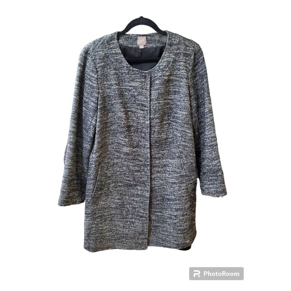 J.Jill Wool Tweed Jacket Petite Large Retro, With Pockets
